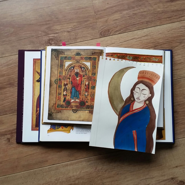 Zahnî, esquisse et recherche Livre de Kells