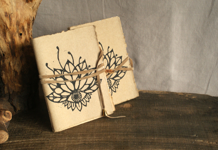 Carnet artisanal - Gravure Farfalla L'Aubépine Carnet artisanal - Gravure Farfalla L'Aubépine