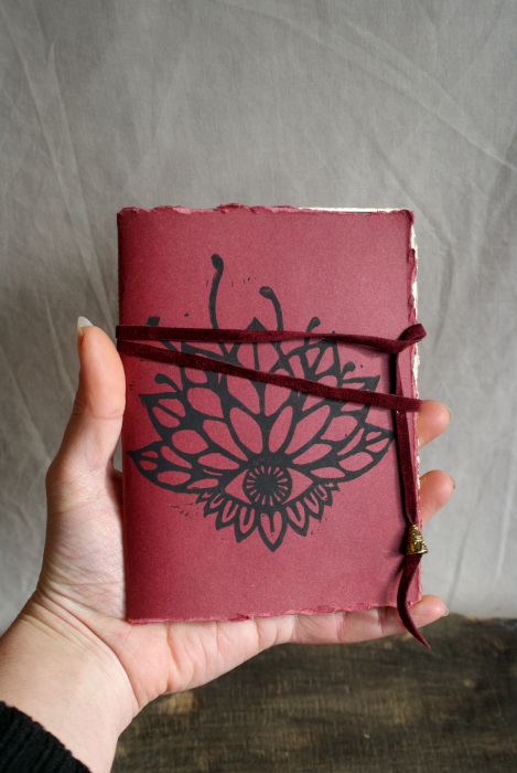 Carnet artisanal - Gravure Farfalla L'Aubépine Carnet artisanal - Gravure Farfalla L'Aubépine