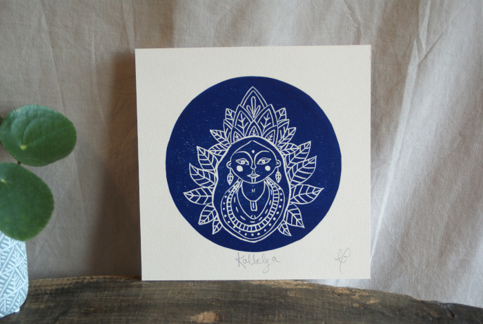 Kalbelya - Linogravure - L'Aubépine Kalbelya - Linogravure - L'Aubépine