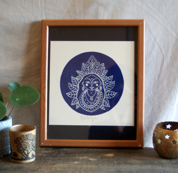 Kalbelya - Linogravure - L'Aubépine Kalbelya - Linogravure - L'Aubépine