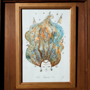 « La rapiécée » – Aquarelle encadrée