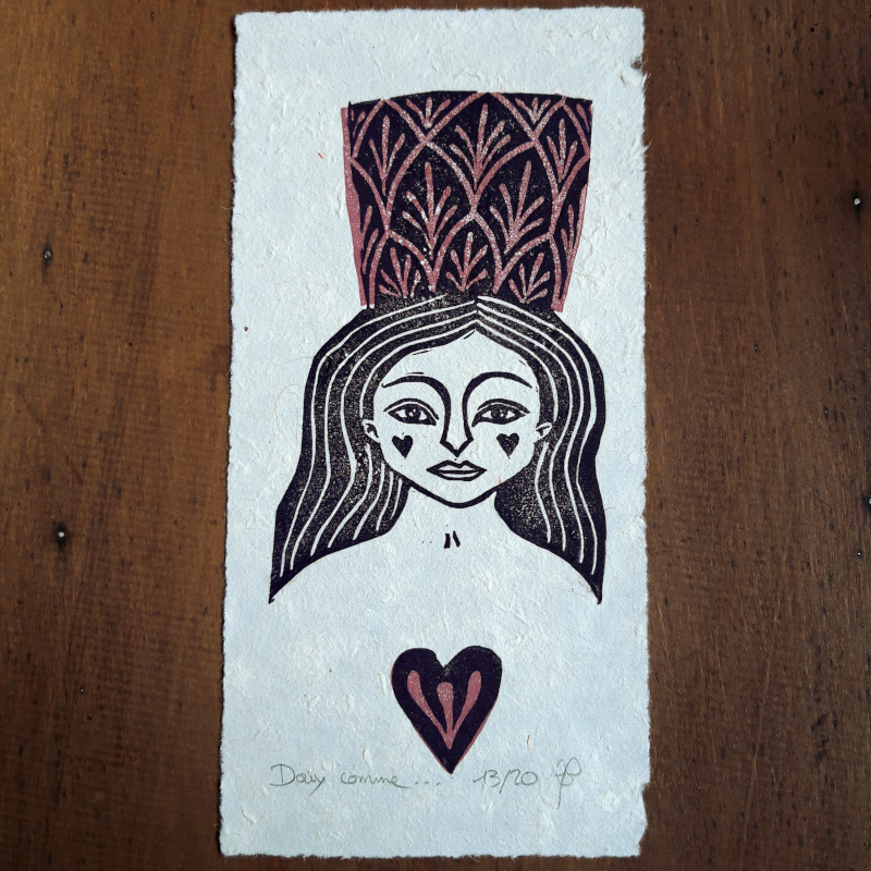 Doux comme - Linogravure Doux comme - Linogravure