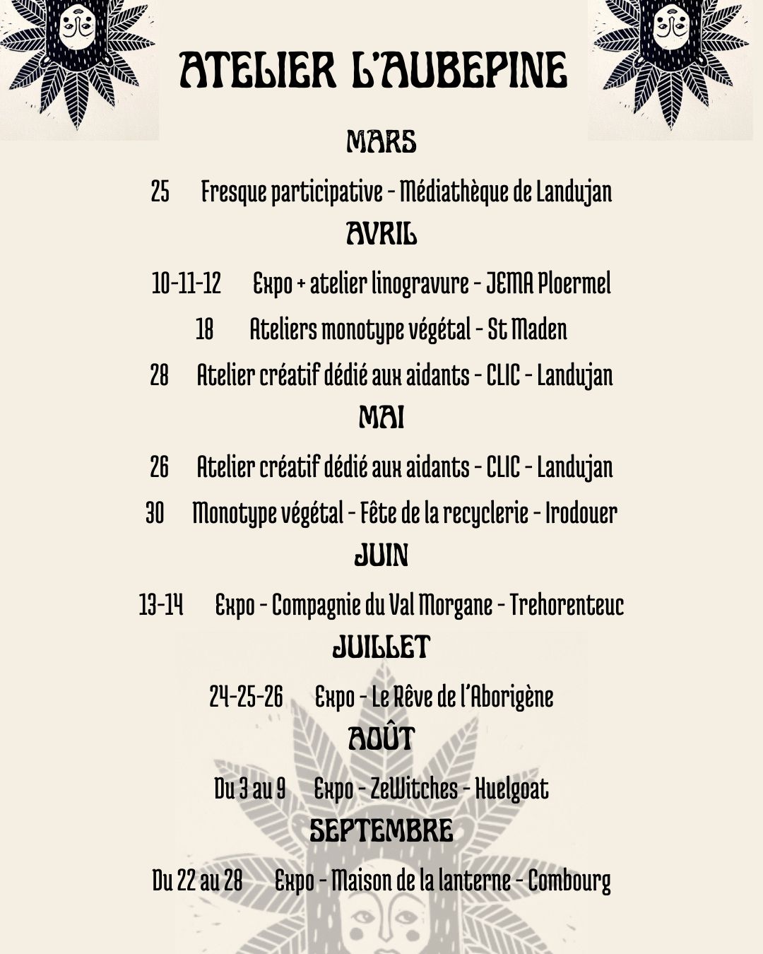 Programme printemps-été 2026