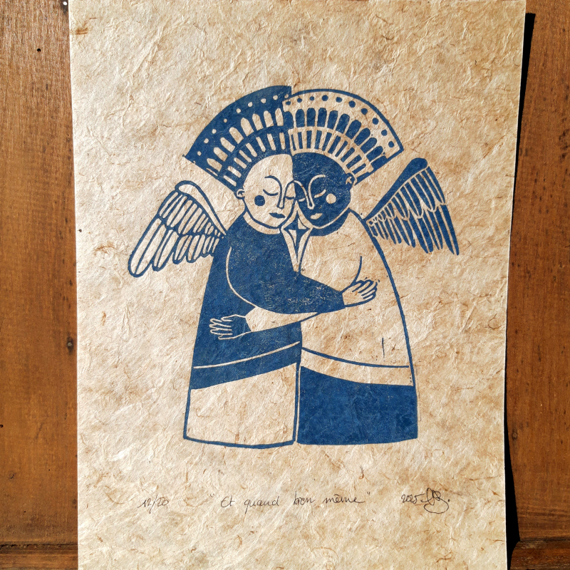 Et quand bien même - linogravure