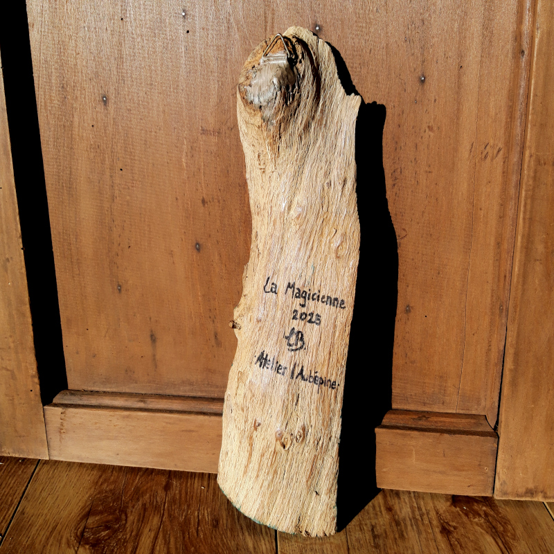 La Magicienne - Peinture sur bois