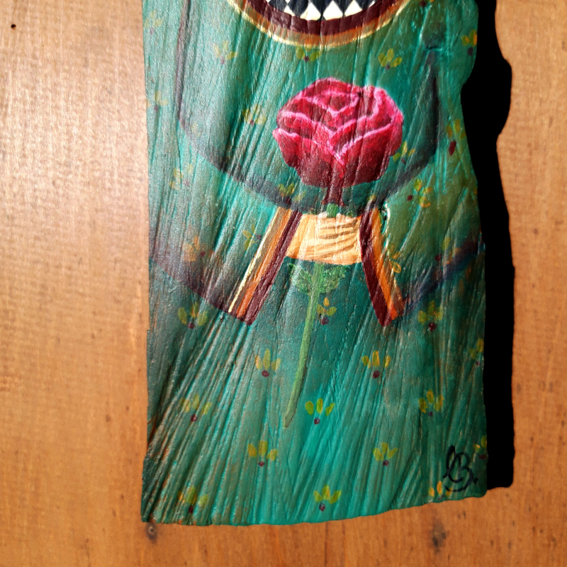 La Magicienne - Peinture sur bois