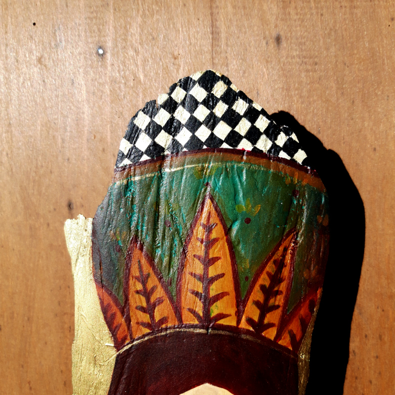 La Magicienne - Peinture sur bois